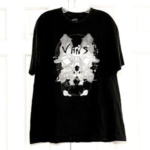 Vans Off The Wall black & white Skull crew neck short sleeve t-shirt. Large